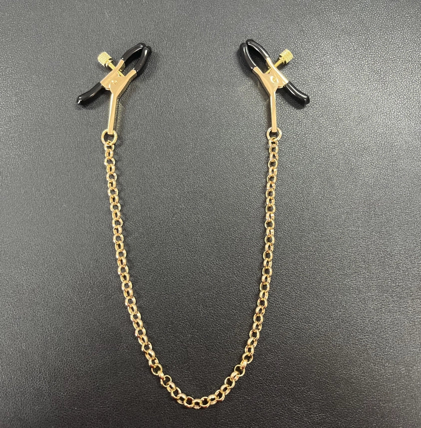 Alligator Nipple Clamp Gold