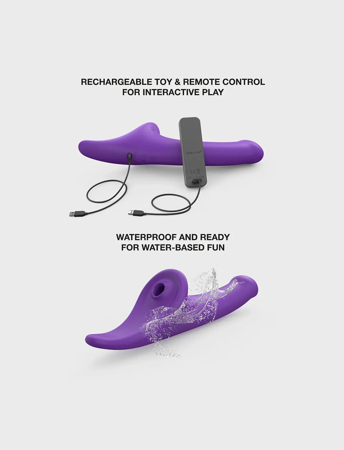 Multi-Orgasm Vibrating Strap On Dildo Small