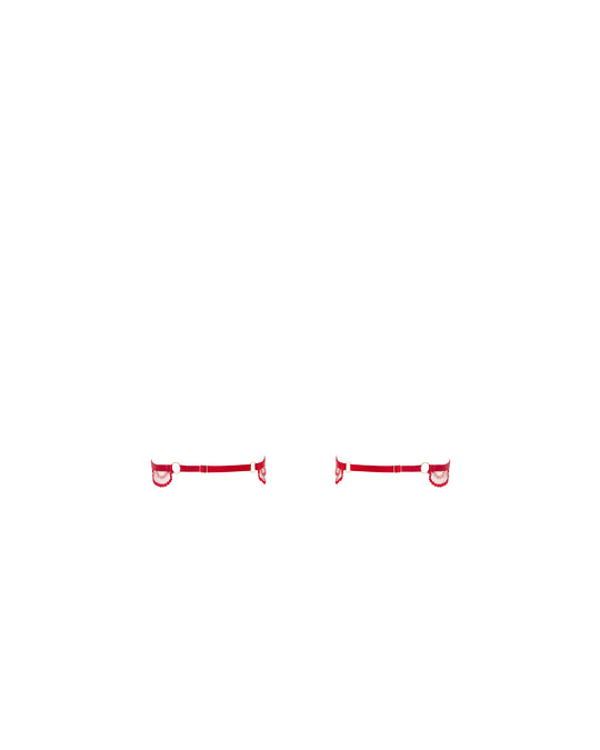 Soraya Detachable Thigh Garters Savvy Red