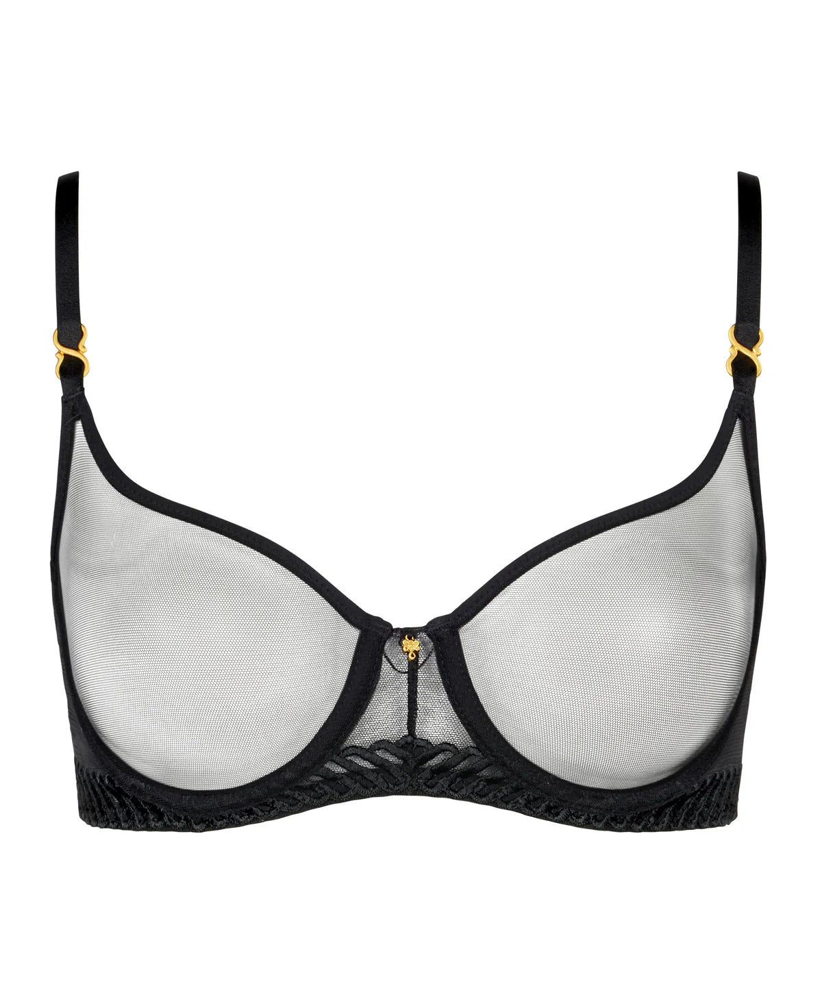 Aubade Sheer Emotion Half Cup Bra Black