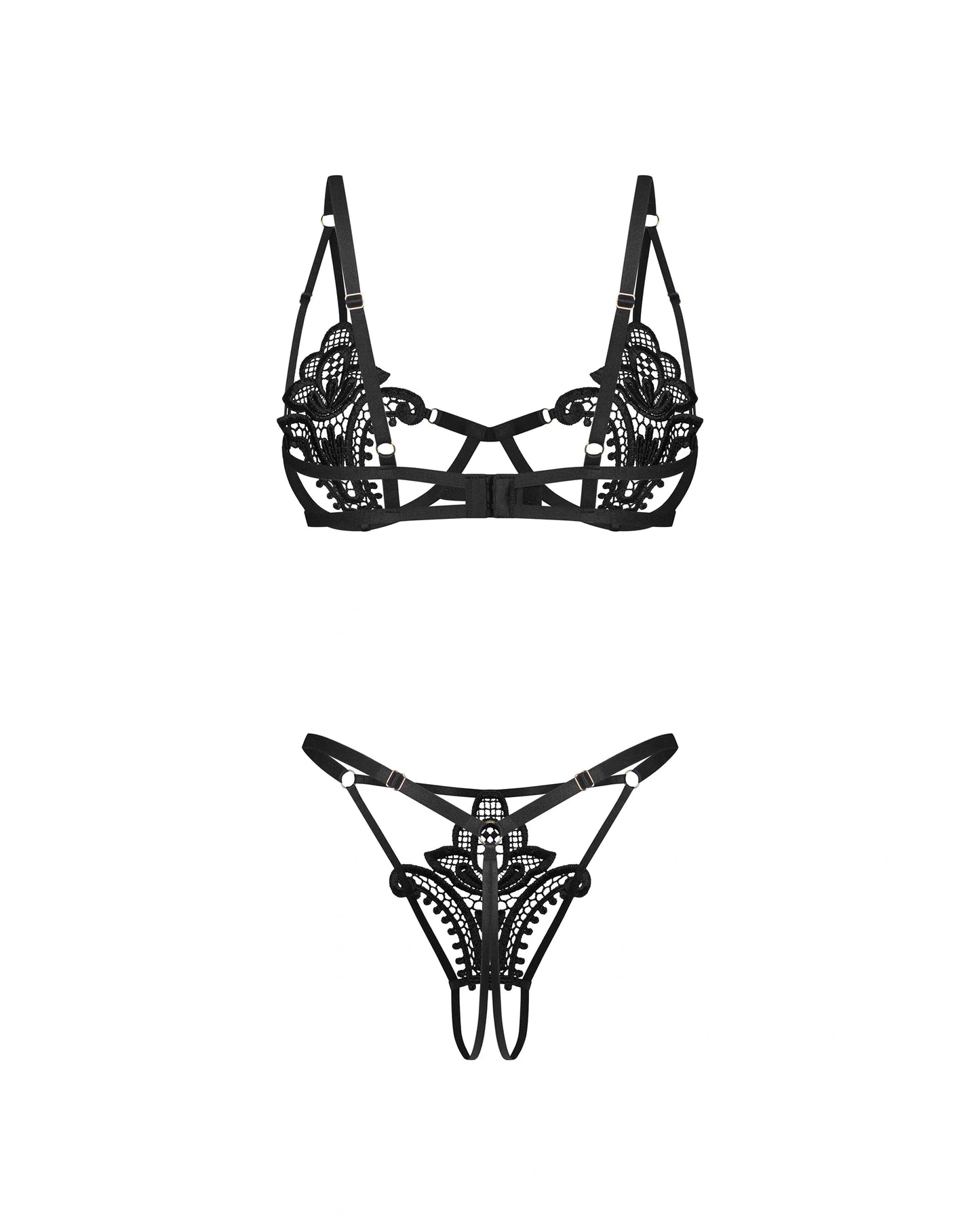 Luise Sublime Open-Crotch Set Black