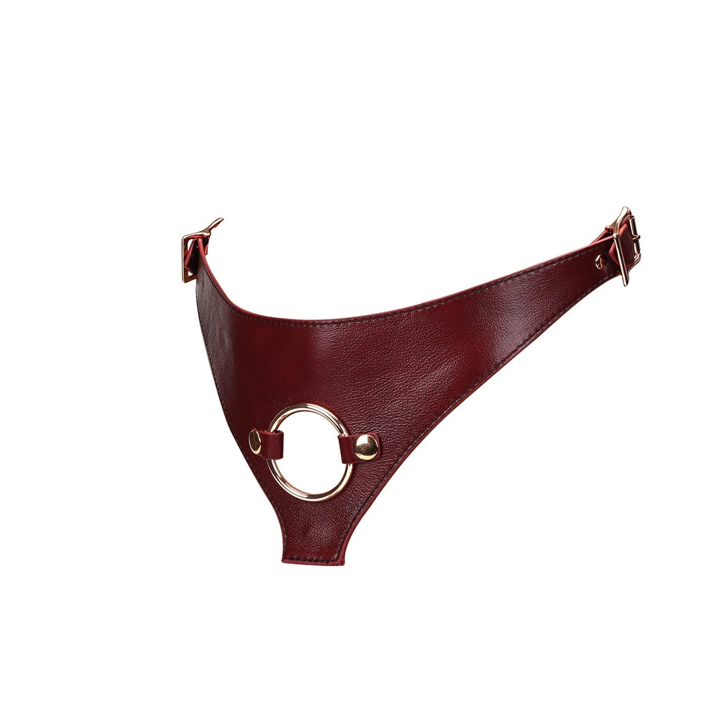Oxblood Deluxe Leather Strap On Harness