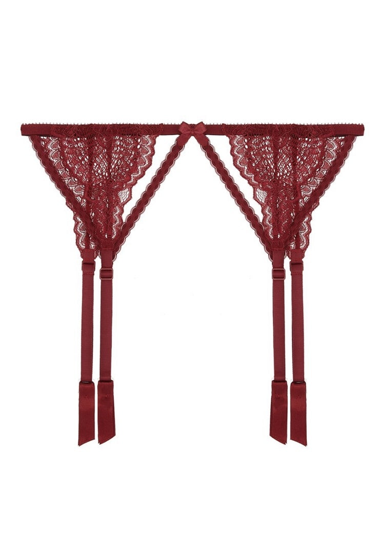 Bordeaux Natalia Suspender Belt