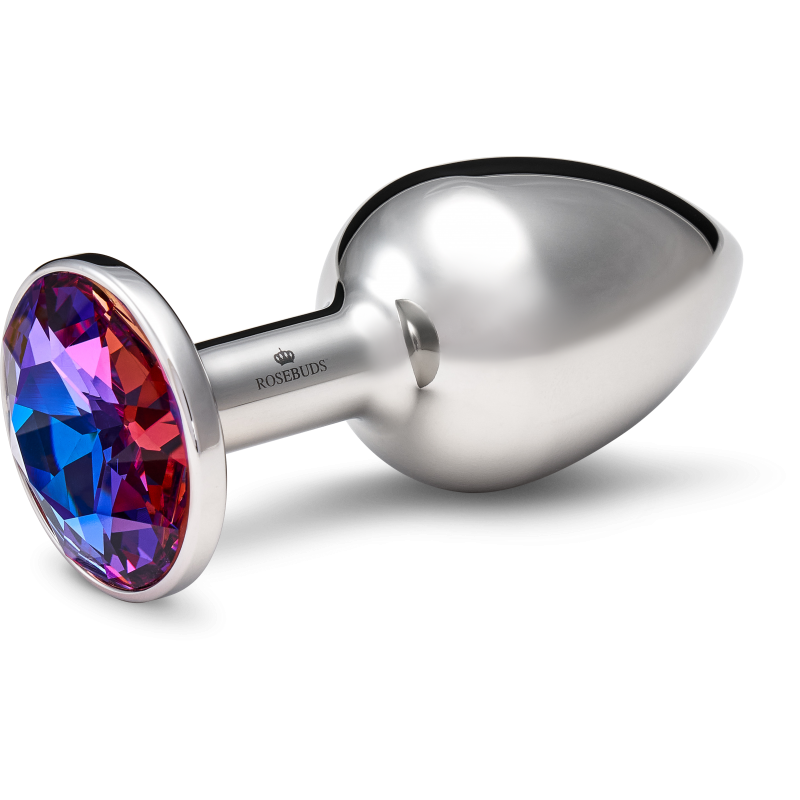 Rosebuds Crystal Violet Blue Medium