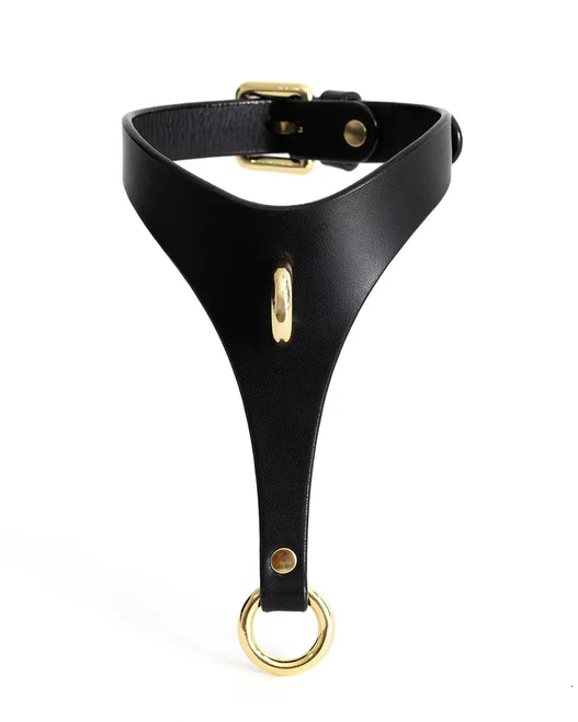 Nevara Choker and Chain Harness Black