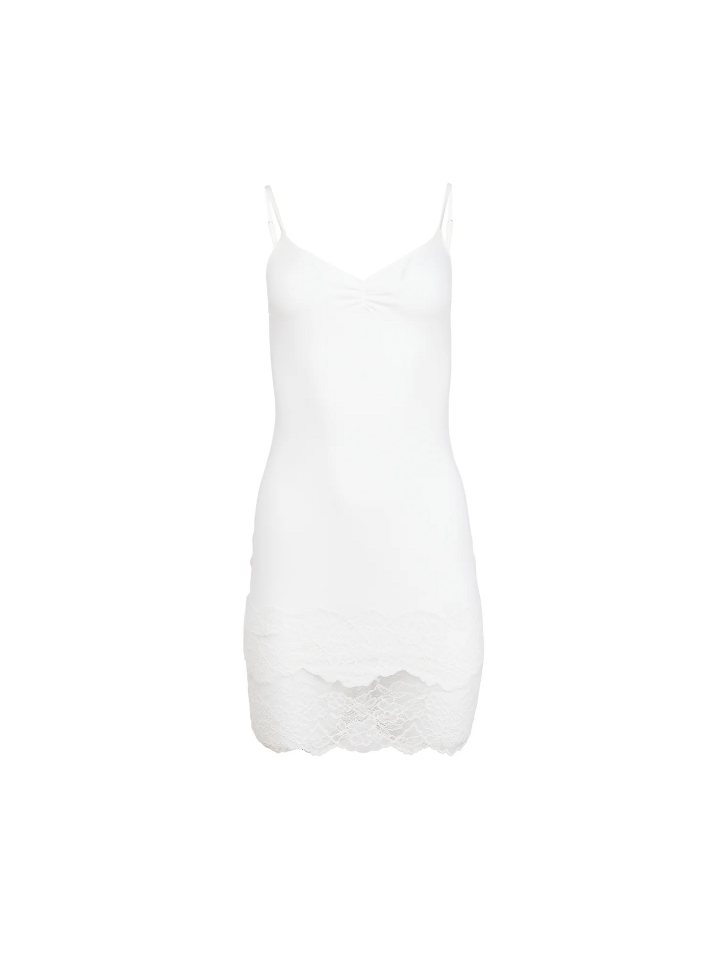 Fleur Du Mal Organic Cotton Slip Dress Ivory