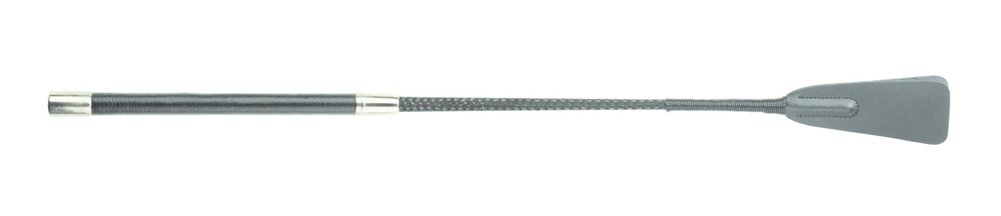 Silver & Black Riding Crop