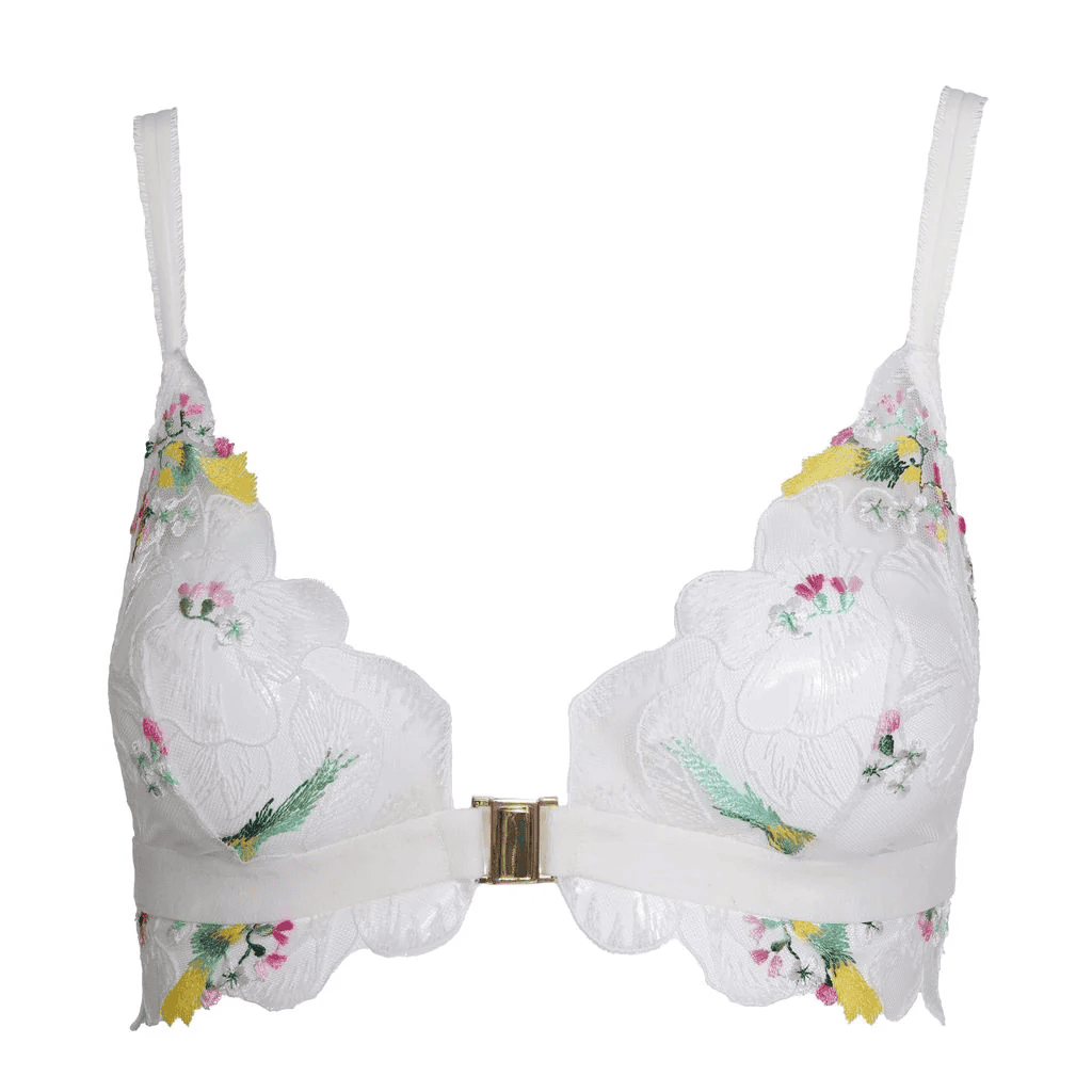 Winter Romance Triangle Bra White