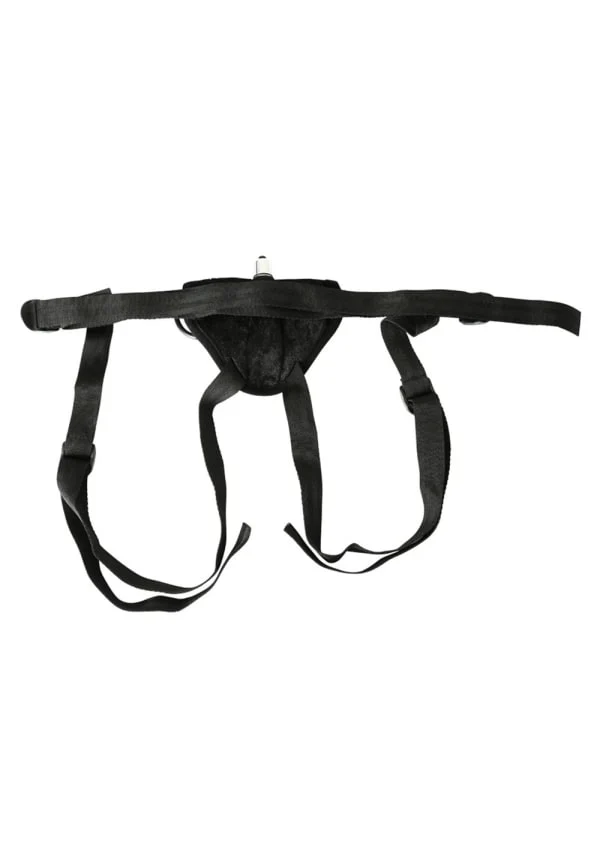 Vibrating Black Velvet Strap-On