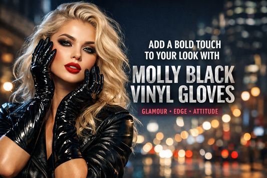 Add a Bold Touch to Your Look with Molly Black Vinyl Gloves