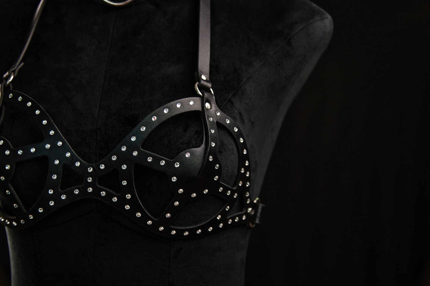 Diamant Vegan Leather Bra Harness
