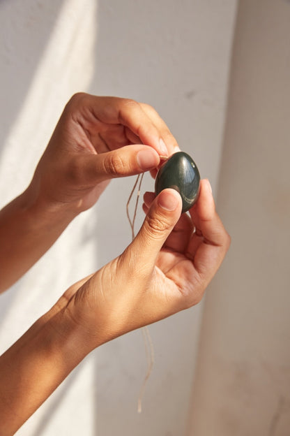 The Jade Crystal Yoni Egg Drilled