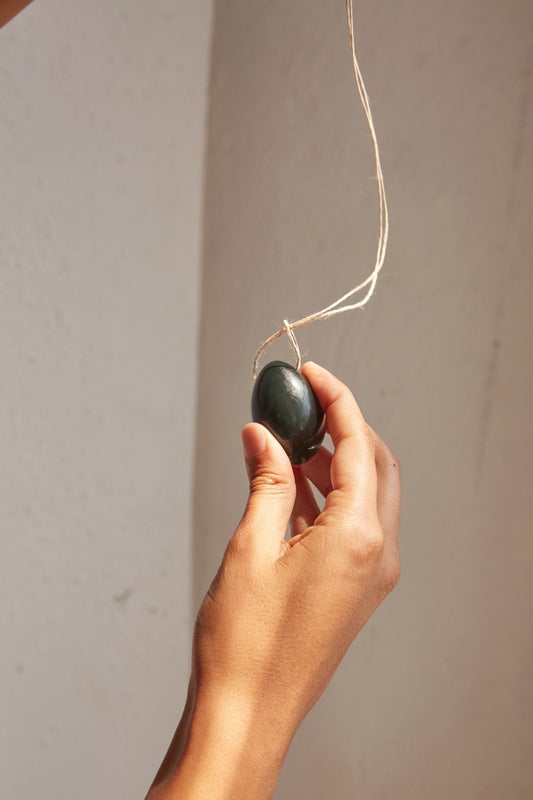 The Jade Crystal Yoni Egg Drilled