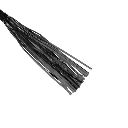 Plush Velour Metallic Black  Flogger