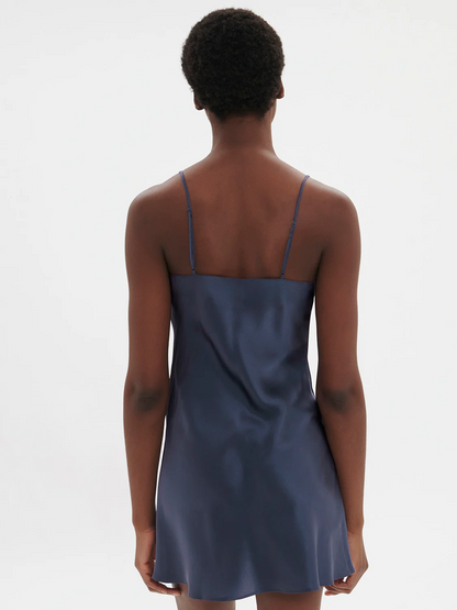 Dream Silk Chemise Cinder Blue