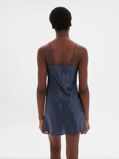 Dream Silk Chemise Cinder Blue
