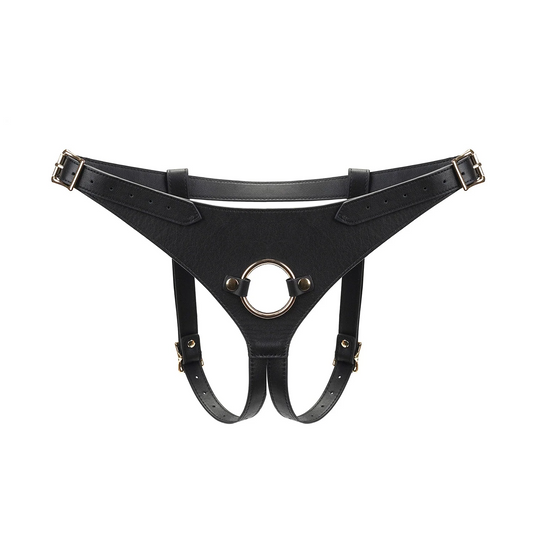 Dark Secret Deluxe Leather Strap-On Harness