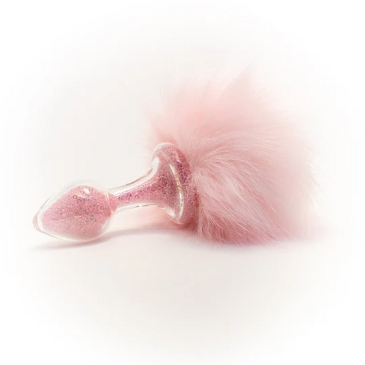 Pink Magnetic Sparkle Bunny Tail
