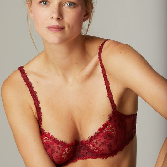 Wine Wish Half Cup Bra