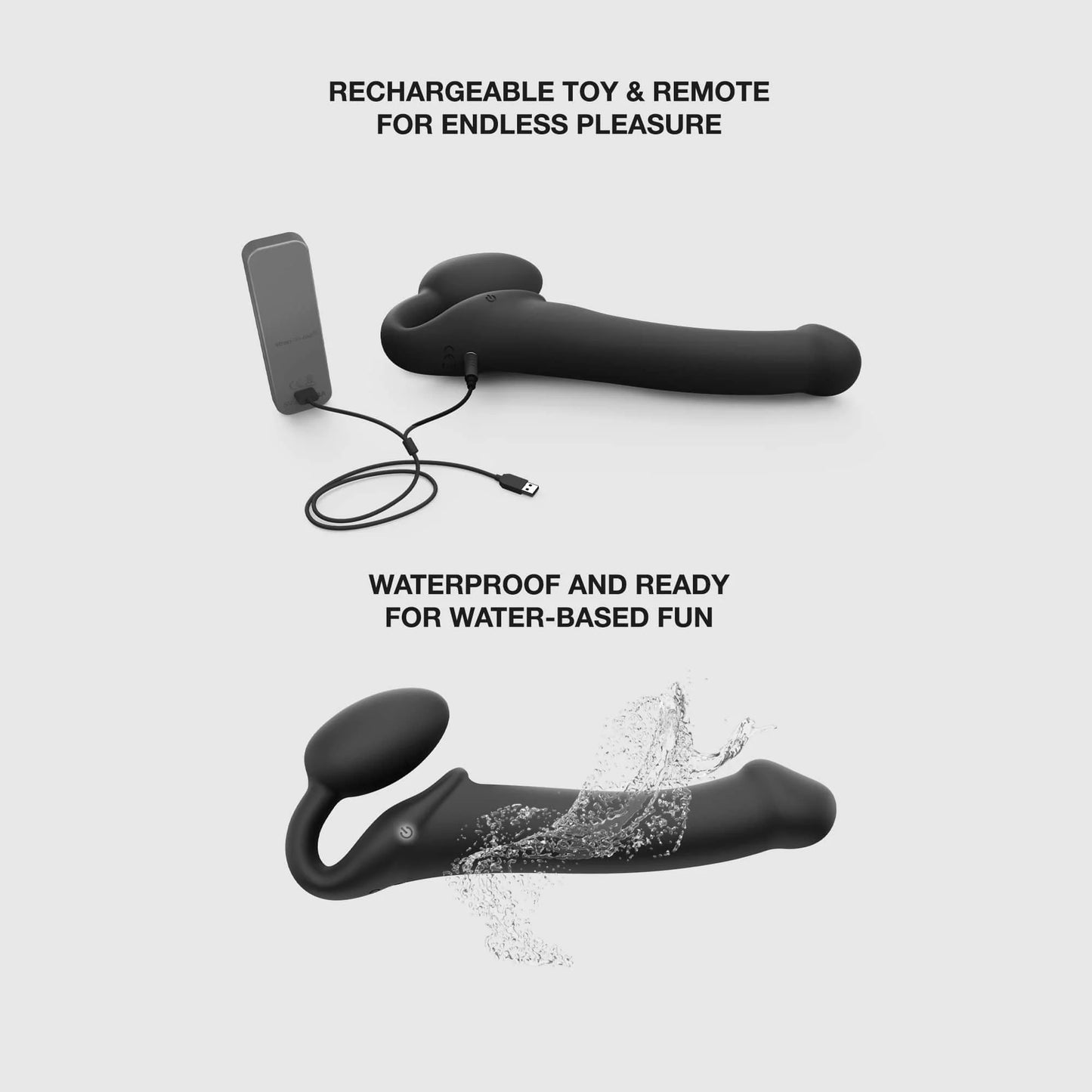 Vibrating Bendable Strap-On Medium