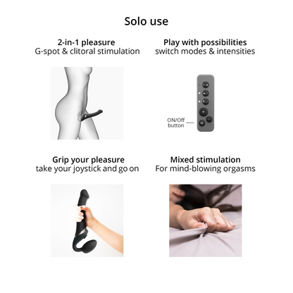 Multi-O Vibrating & Licking Strap-On