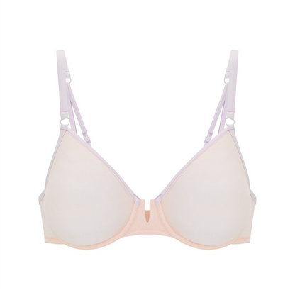 Rosalie Sheer Mesh Bra Petal Powder