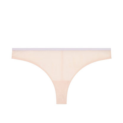 Rosalie Sheer Mesh Tanga Petal Powder
