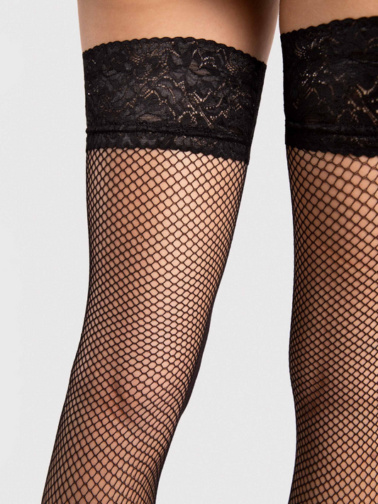 Liza Fishnet Thigh High Stay-Ups