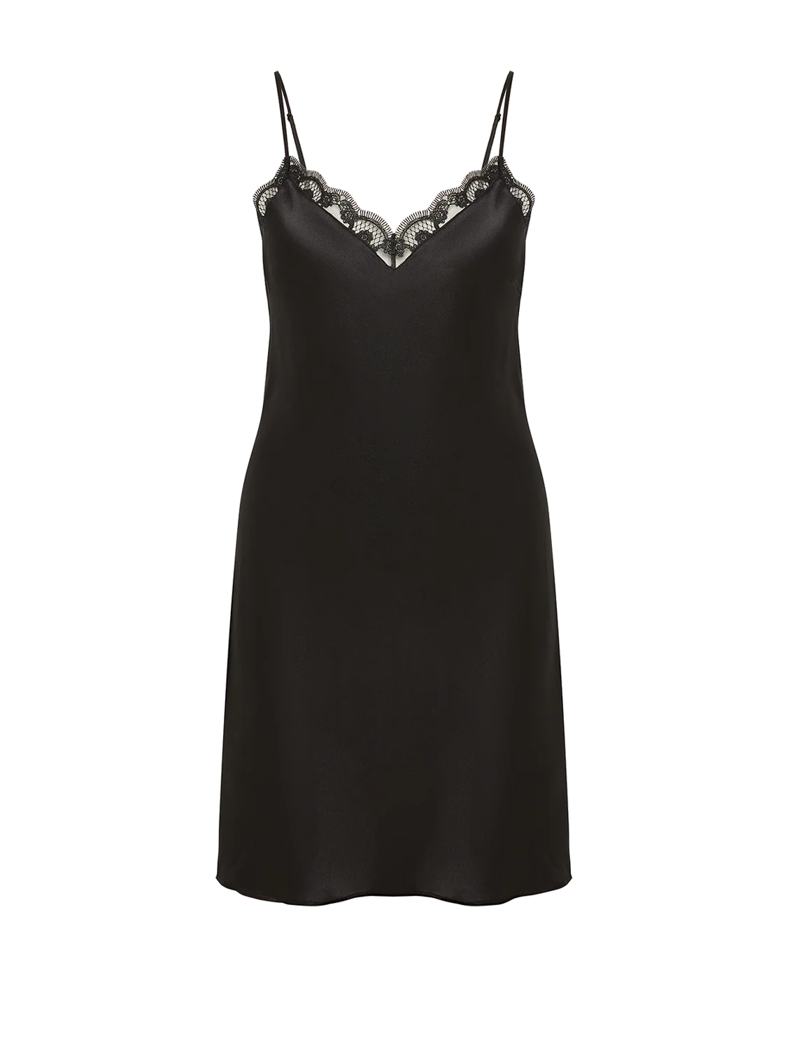 Love Me Silk Nightdress Black