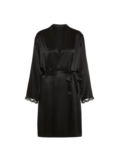 Love Me Silk Kimono Black