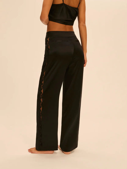 Love Me Silk Trousers Black