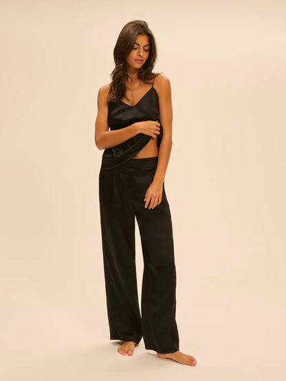 Love Me Silk Trousers Black