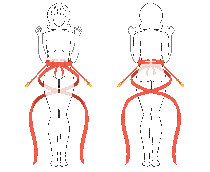 Bowknot Lower Body Strap Restraint