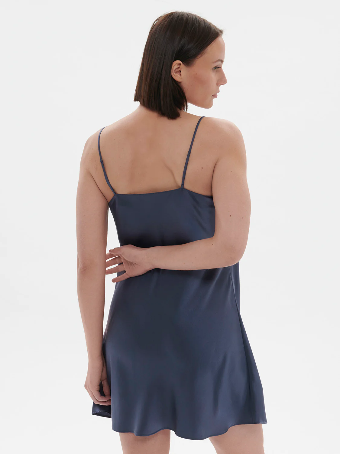 Dream Silk Chemise Cinder Blue
