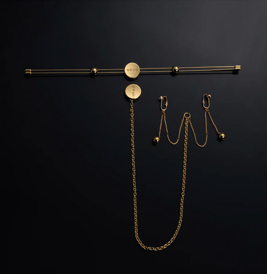 Double Bar Vibration Nipple Clamps With Clitoral Chain