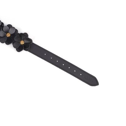 Night Blossom Leather Hand Cuffs