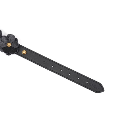 Night Blossom Leather Collar and Leash