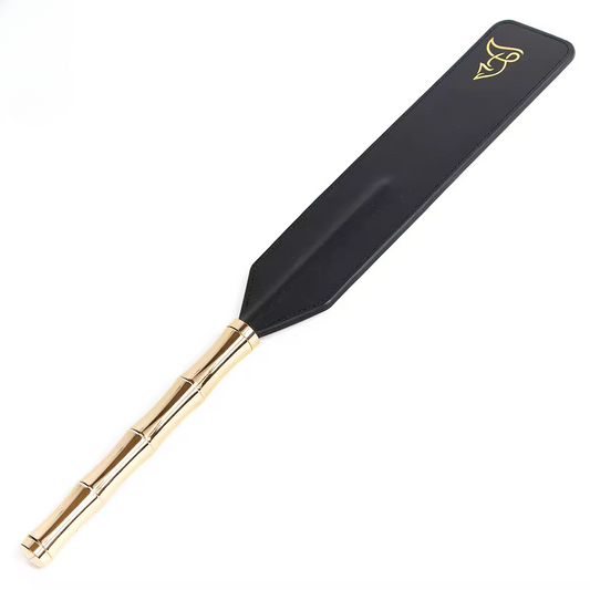 Bamboo D'Or Luxe Leather Paddle