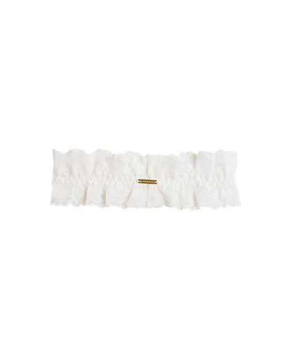 Ivory & Blue Lace Bridal Garter O/S