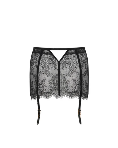 Camelia Skirt Suspender Black