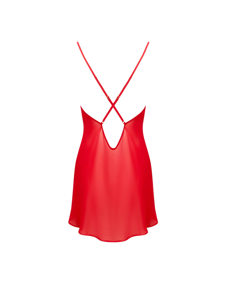 Rosalie Short Chemise Red