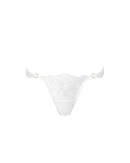 Gabriella Floral Embroided Brief White