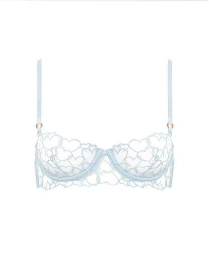 Valentina Heart Balcony Bra Ice Water Blue