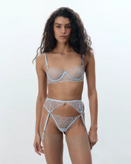 Valentina Heart Suspender Ice Water Blue