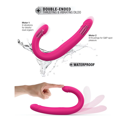 Vibrating and Thrusting Double Dildo