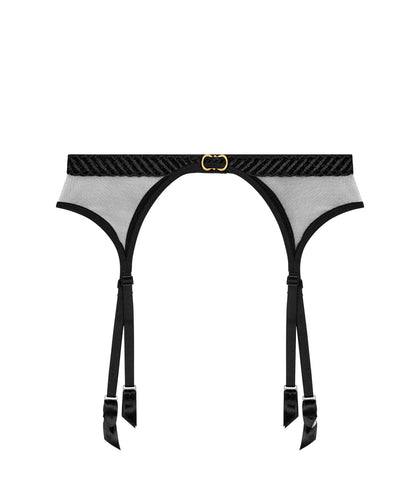 Aubade Sheer Emotion Suspender Belt Black