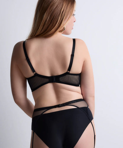 Aubade Sheer Emotion Suspender Belt Black