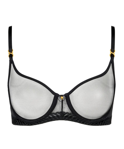 Aubade Sheer Emotion Half Cup Bra Black