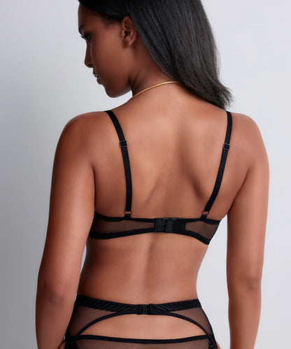 Aubade Sheer Emotion Half Cup Bra Black