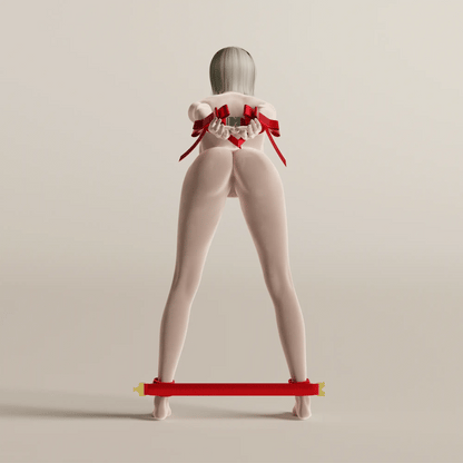 Bowknot Spreader Bar w/ Dildo Mounting Restraint Set